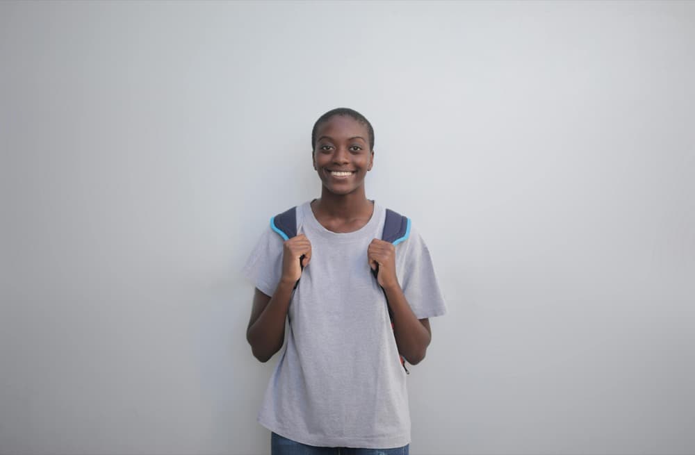Smiling student with a backpack